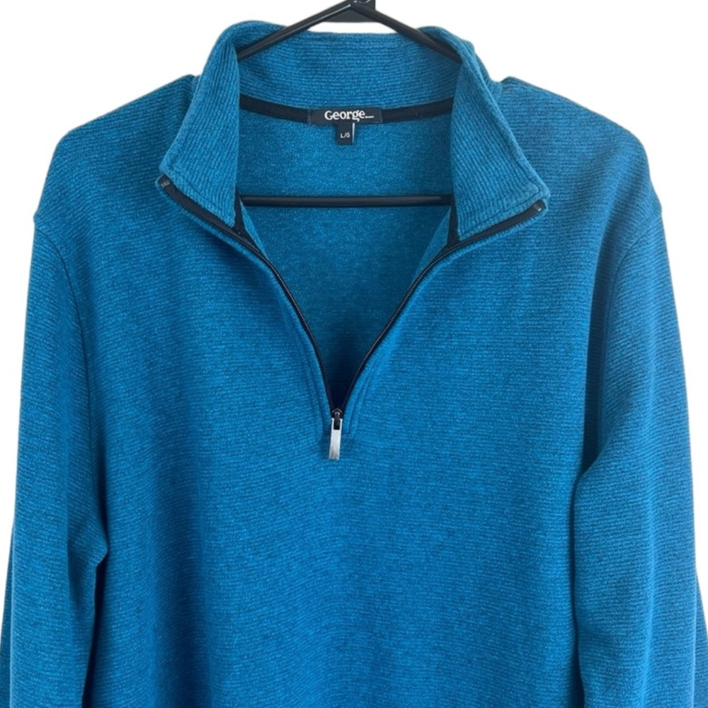 🌸$5 George Long Sleeve Pullover w/ Zipper Sz L